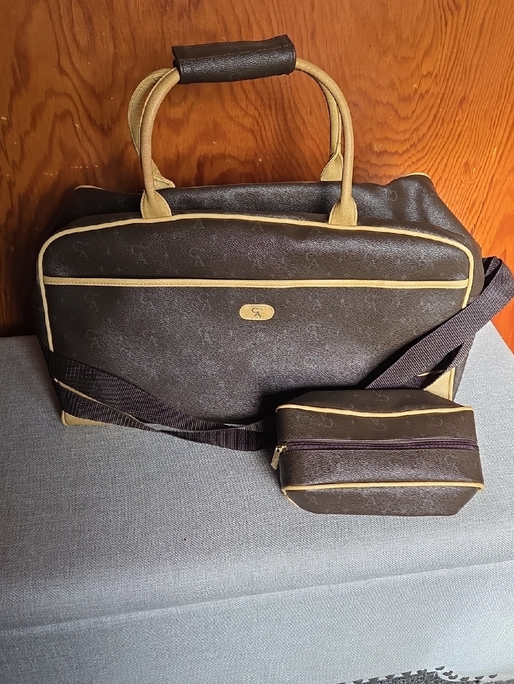 Club A Travel Brief Bag with Matching Pouch
